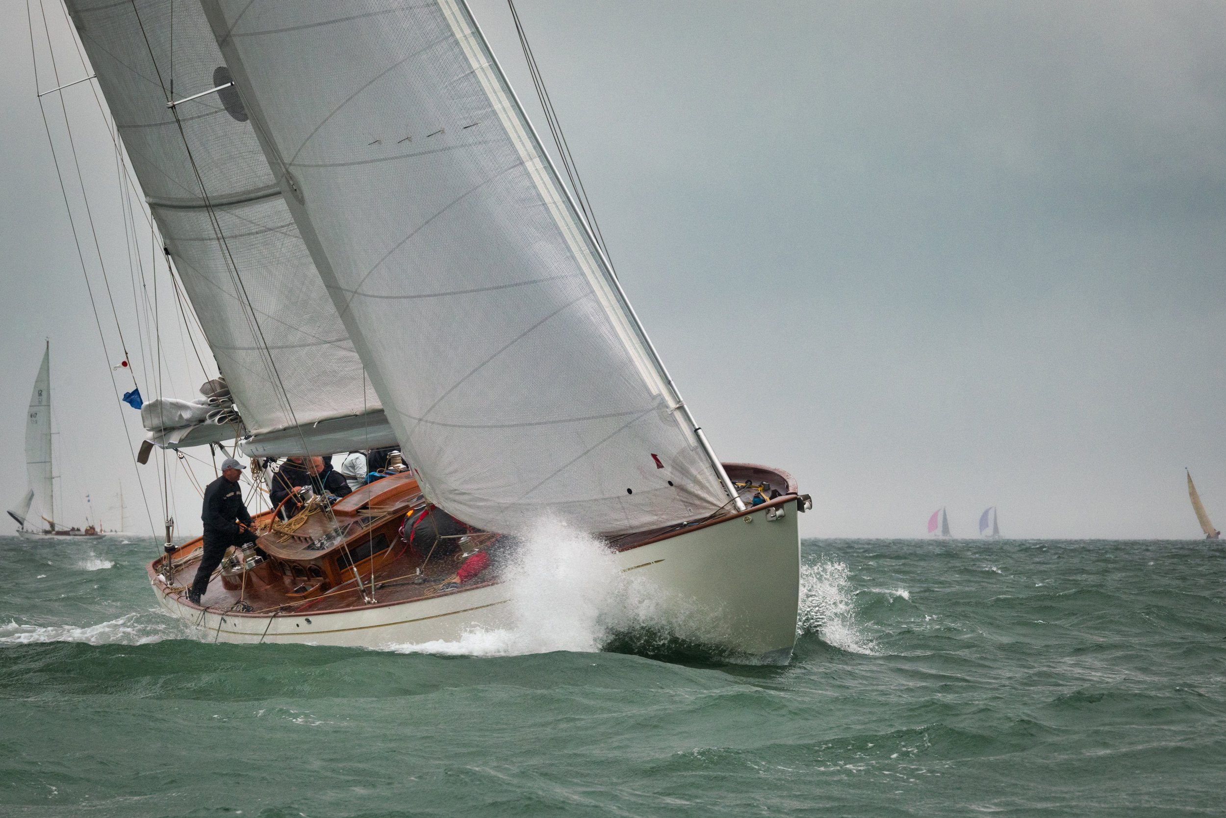 Panerai British Classic Week Wet Wild Finish Classic Sailboats